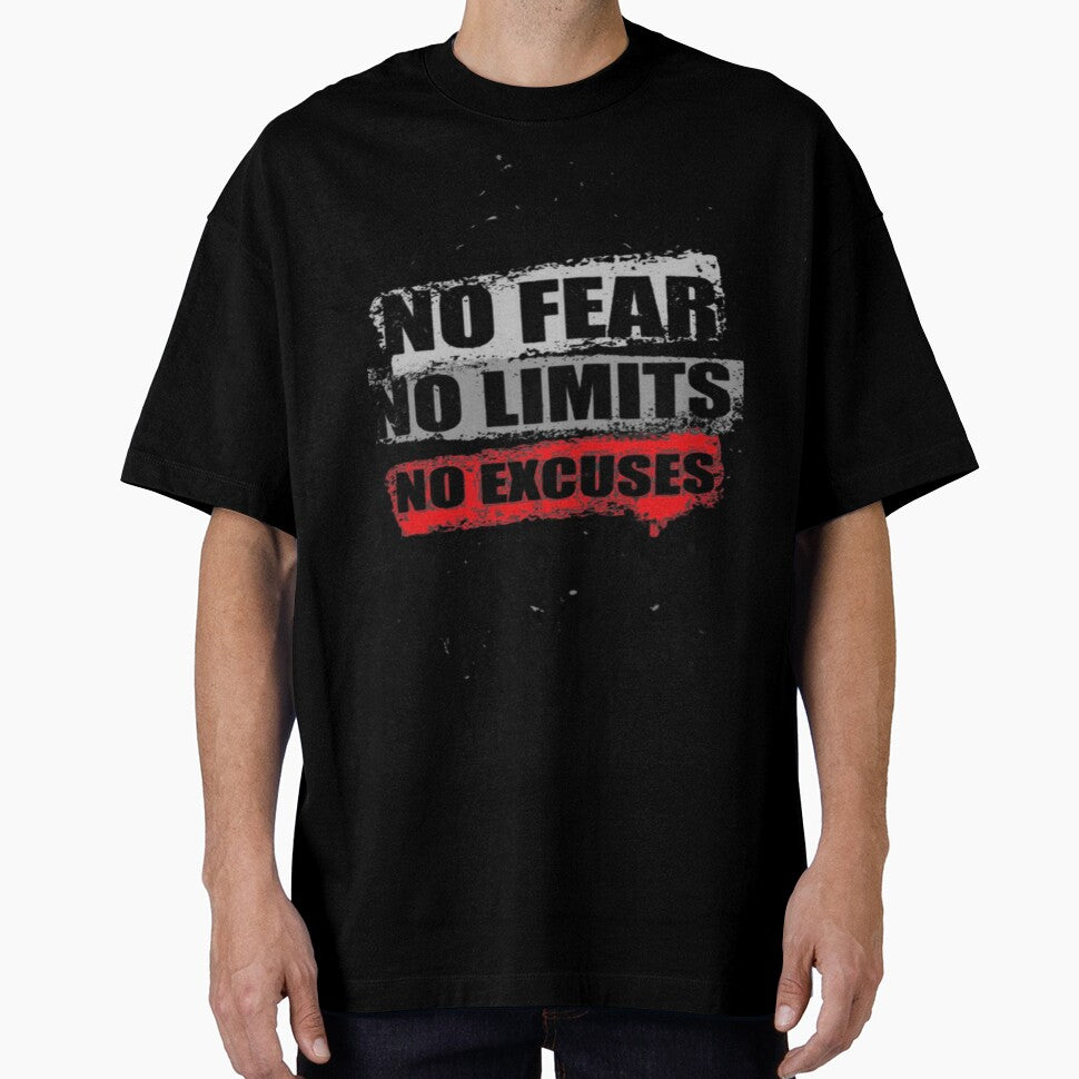 No fear no limits no excuse illustration premium design by truemoneyman T-Shirts, Hoodie, Sweatshirt (Image 1)