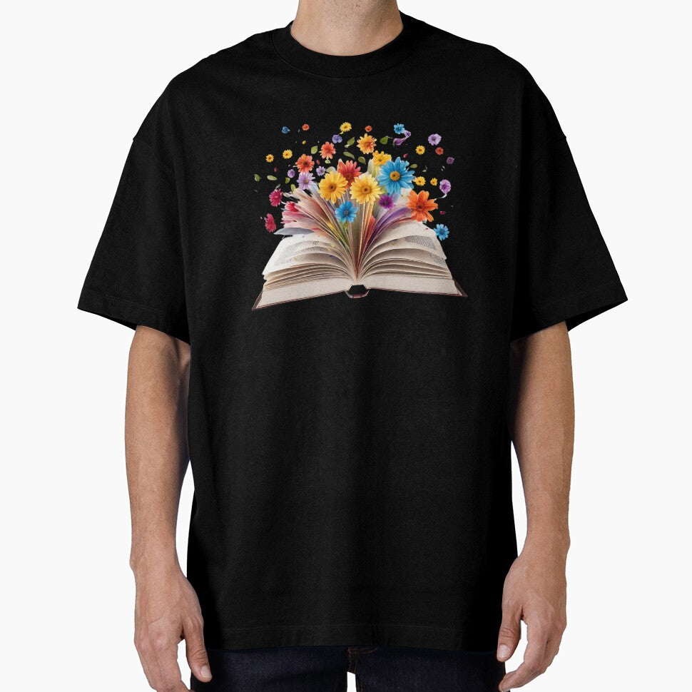 Open Book with Florals Colorful Flowers by TreetopStudios T-Shirts, Hoodie, Sweatshirt | BlankRebels.com (Image 1)