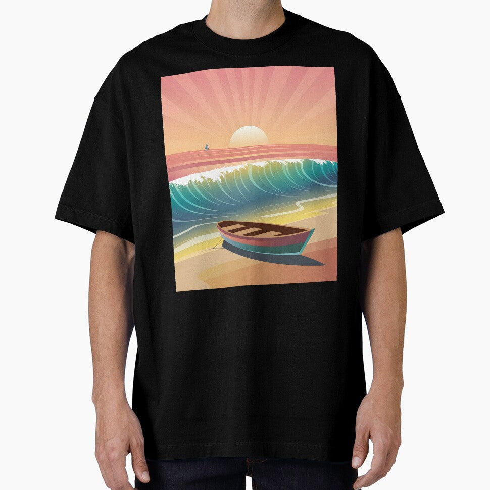 Sunset On The Beach In Sopot by wzetart T-Shirts, Hoodie, Sweatshirt | BlankRebels.com (Image 1)