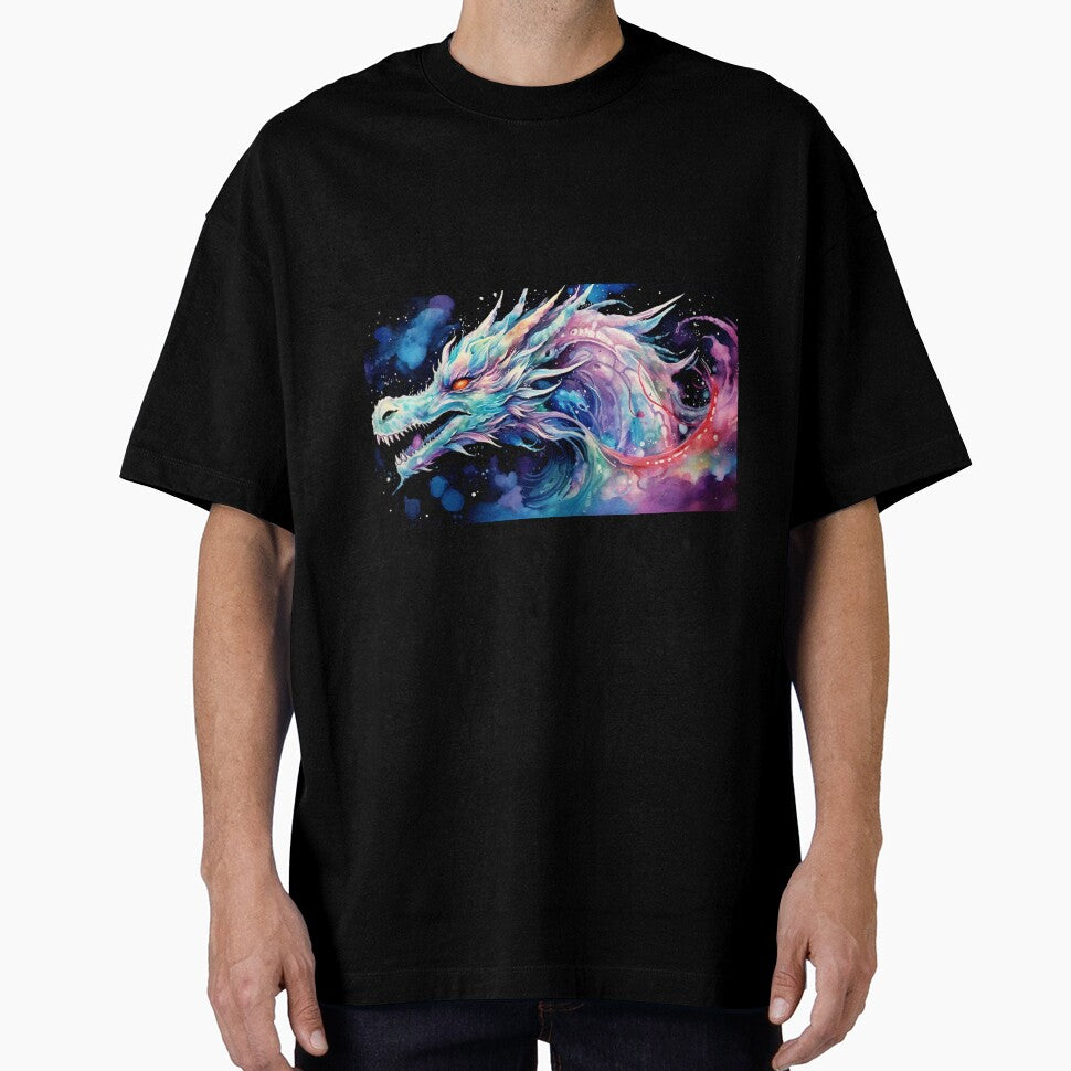 Dark Fantasy Watercolor - Cosmic Dragon by Fantasy Masterpiece T-Shirts, Hoodie, Sweatshirt | BlankRebels.com (Image 1)