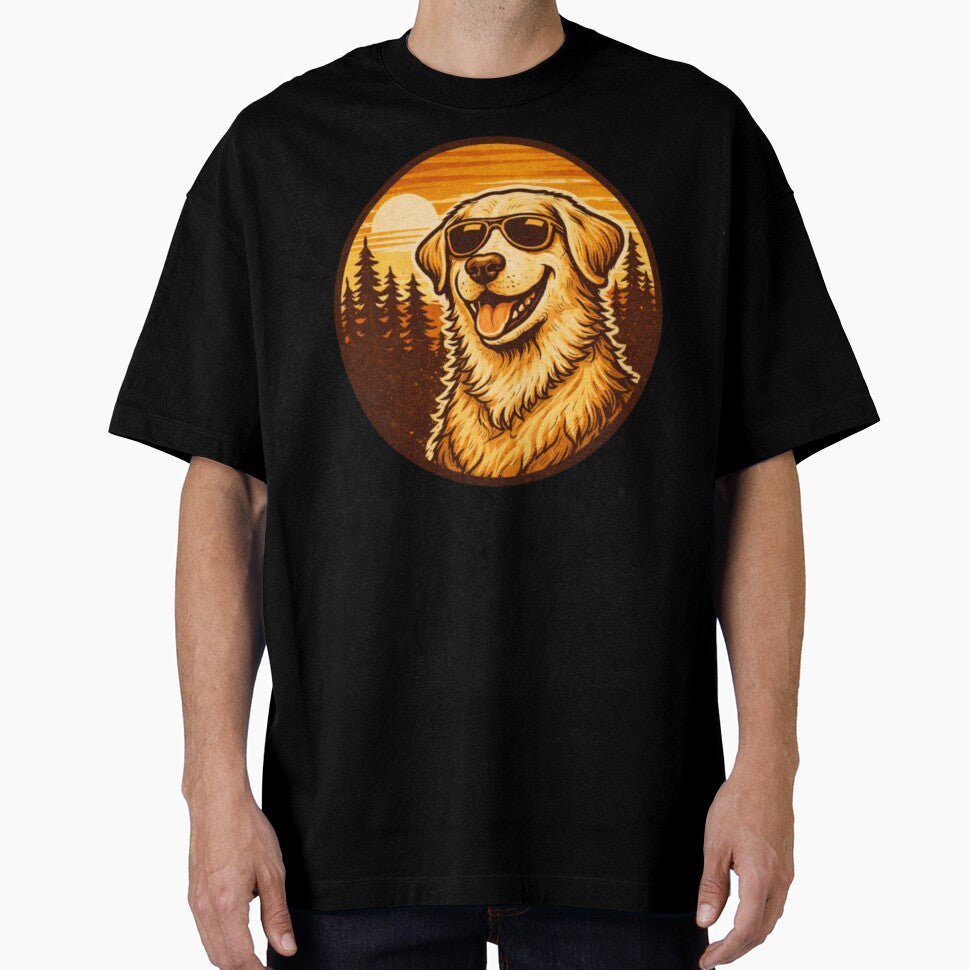 Camping Labrador Dad Retro Woodcut Badge by PawPrintCustom T-Shirts, Hoodie, Sweatshirt | BlankRebels.com (Image 1)