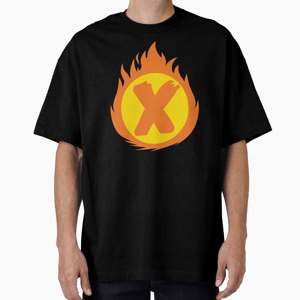 Superhero Letter X. Fire Insignia by mgulin