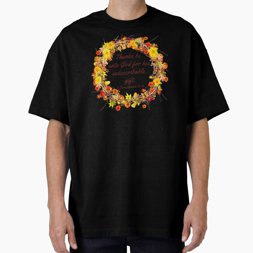 Thanksgiving Wreath - Indescribable Gift by GospelWork T-Shirts, Hoodie, Sweatshirt | BlankRebels.com (Image 1)