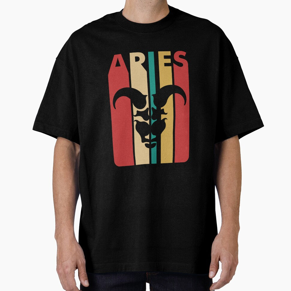 Aries Retro Symbol by Polarisofficial T-Shirts, Hoodie, Sweatshirt | BlankRebels.com (Image 1)