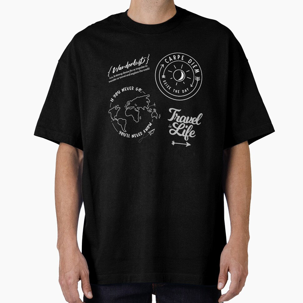 Wanderlust Travel Quotes Sticker Pack T-Shirts, Hoodie, Sweatshirt