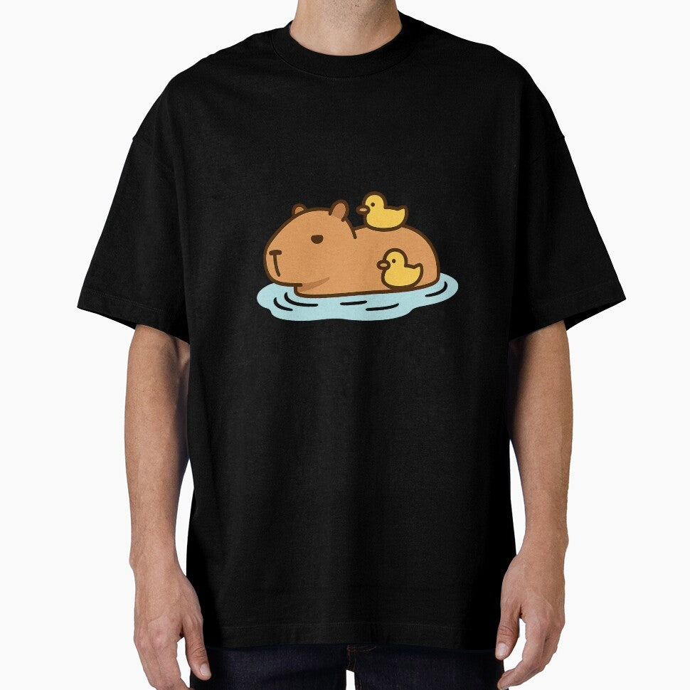 Chill Capybara & Ducks – Viral Animal Meme Sticker by Tripconic T-Shirts, Hoodie, Sweatshirt | BlankRebels.com (Image 1)