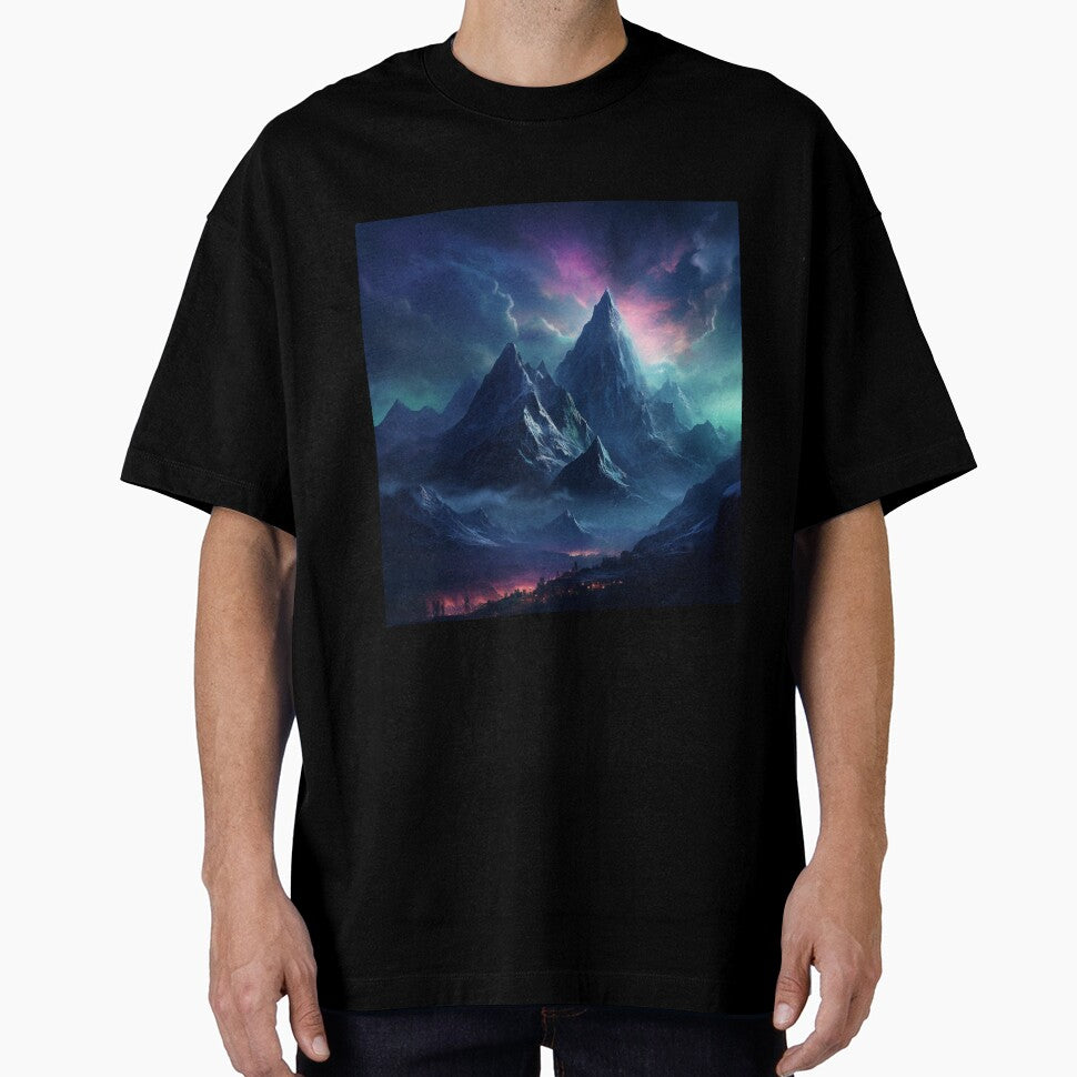 Fantasy Landscape - Eaglecrest Peaks by Fantasy Masterpiece T-Shirts, Hoodie, Sweatshirt | BlankRebels.com (Image 1)