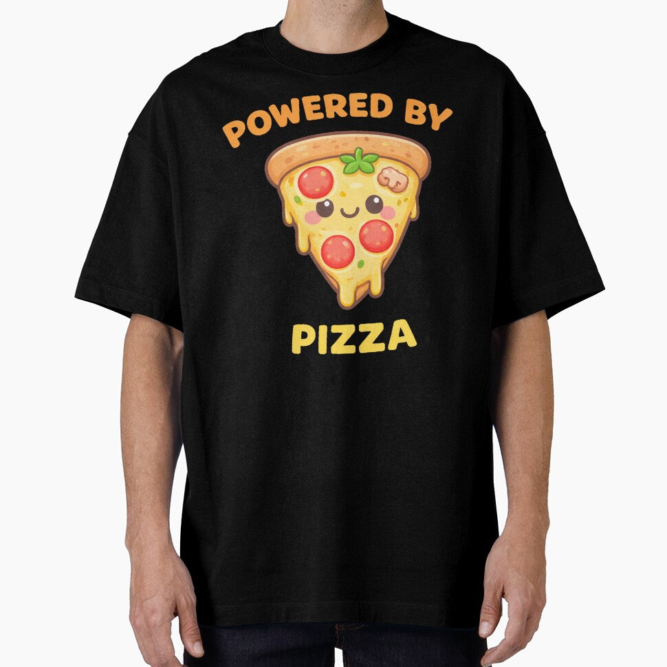 Powered By Pizza Cute Kawaii Food Design by ImagenFusionP T-Shirts, Hoodie, Sweatshirt | BlankRebels.com (Image 1)