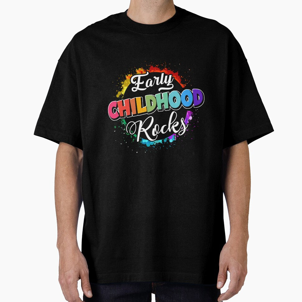 Teacher - Early Childhood Grade Rock Water Color by LeHongTien T-Shirts, Hoodie, Sweatshirt | BlankRebels.com (Image 1)