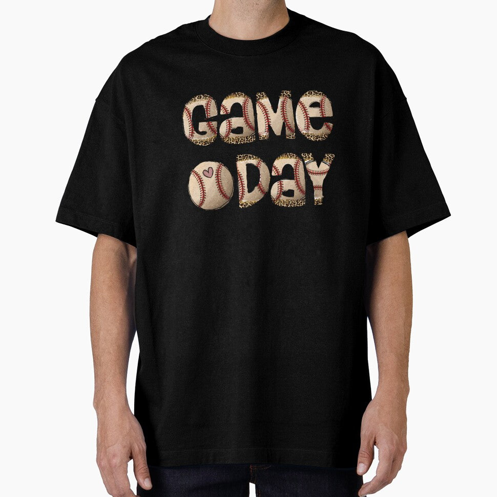 Game Day Baseball Sublimation, Baseball Leopard Letter Png, Baseball Png, Baseball Game Day Sublimation,... (Image 1)