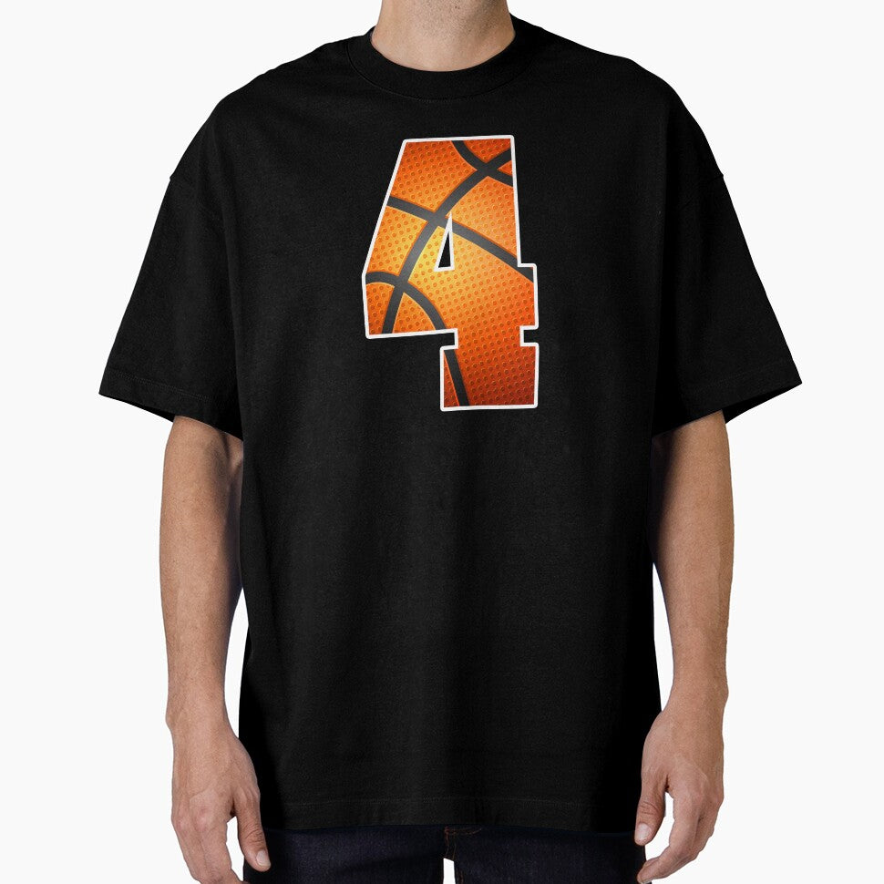 Basketball Birthday 4 Sports Number Four Design by JRRTs T-Shirts, Hoodie, Sweatshirt | BlankRebels.com (Image 1)