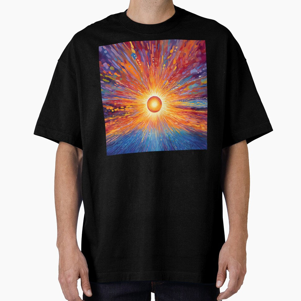 Vibrant Fantasy Sunset Slipping Into The Blue Ocean by DEC02 T-Shirts, Hoodie, Sweatshirt | BlankRebels.com (Image 1)