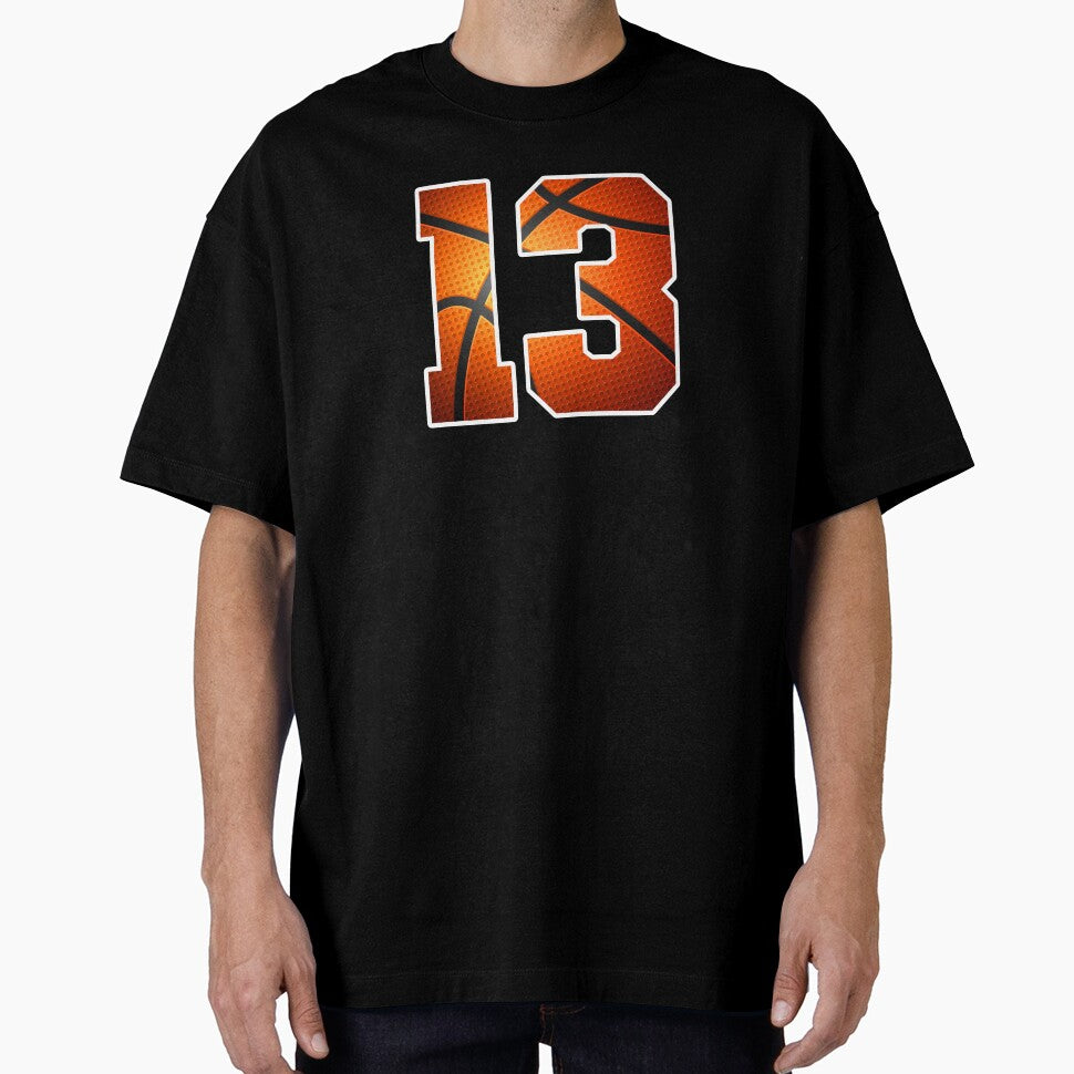 Basketball Birthday 13 Sports Number Thirteen Design by JRRTs T-Shirts, Hoodie, Sweatshirt | BlankRebels.com (Image 1)