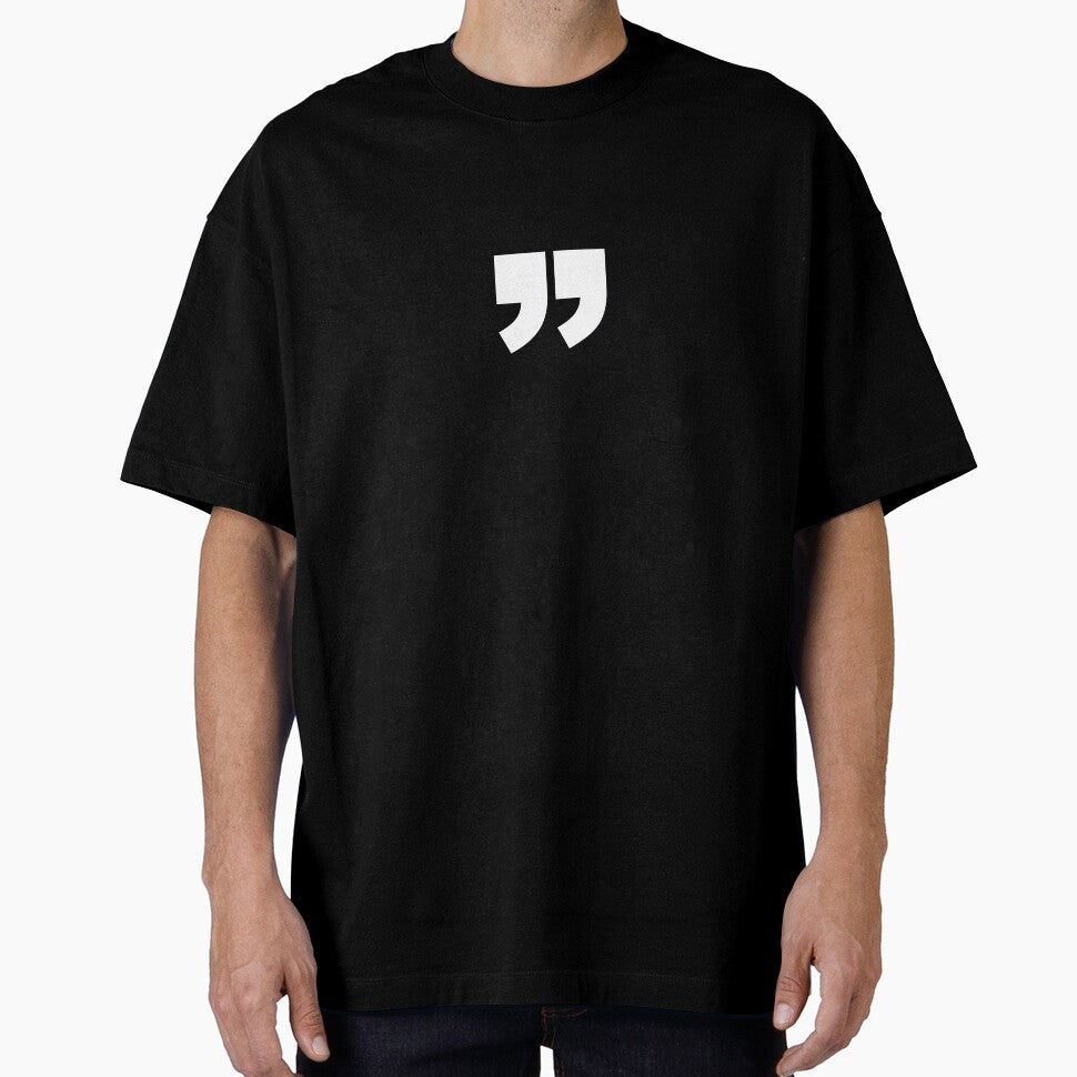 DOUBLE QUOTES (R) — White Minimal Bold Type Statement by WORDPAUSE T-Shirts, Hoodie, Sweatshirt | BlankRebels.com (Image 1)