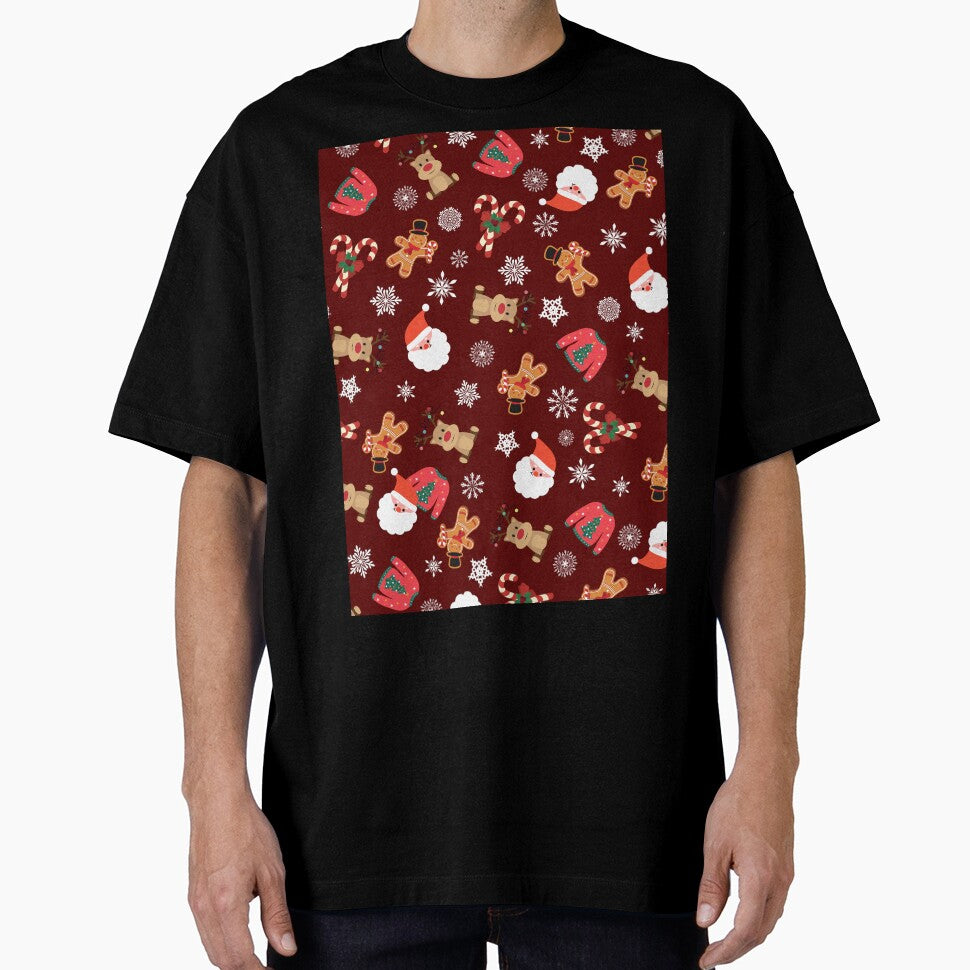 Red Christmas with Santa wallpaper by Eunoia-ikigai T-Shirts, Hoodie, Sweatshirt | BlankRebels.com (Image 1)