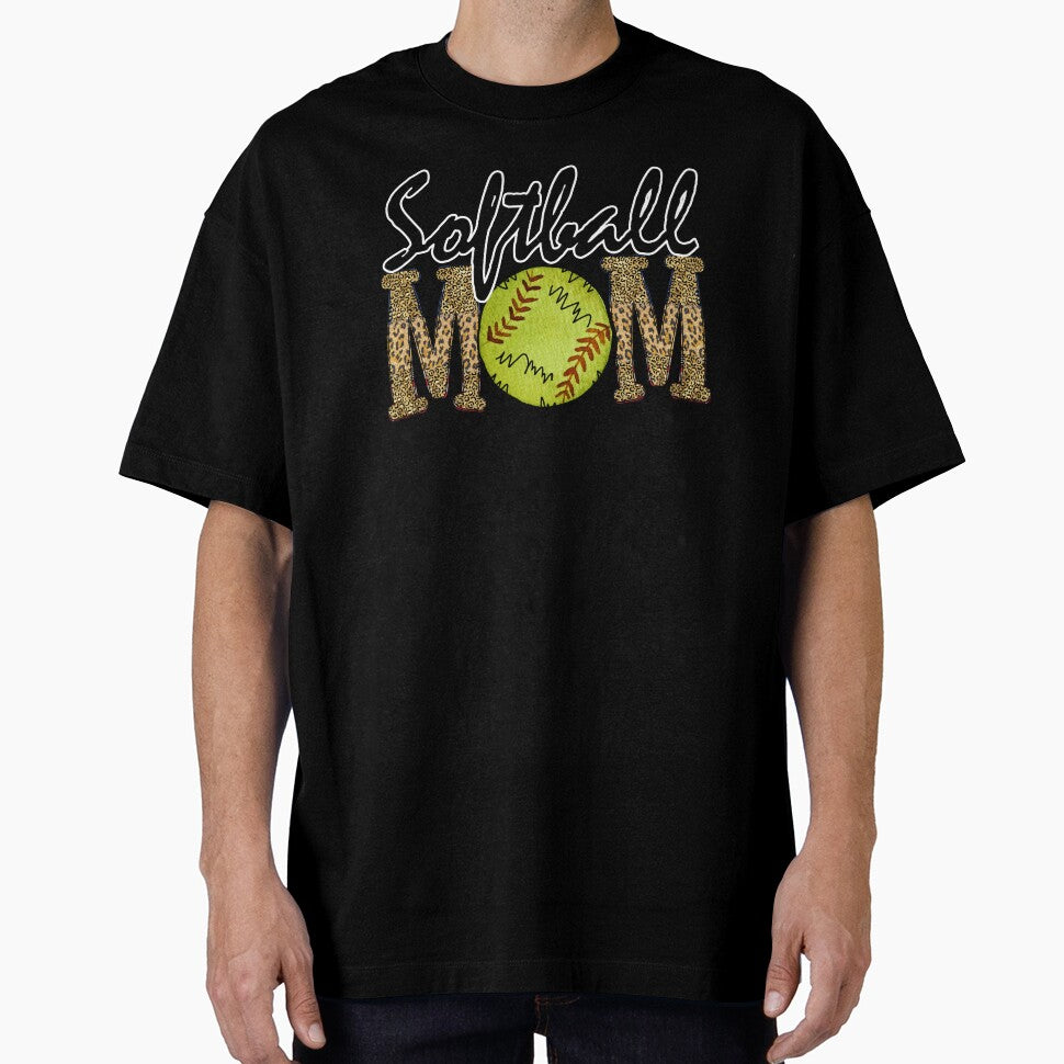 Softball Mom PNG, Softball Mama Png, Leopard Softball Mama Sublimation, Softball Leopard Design, Softball Shirt... (Image 1)