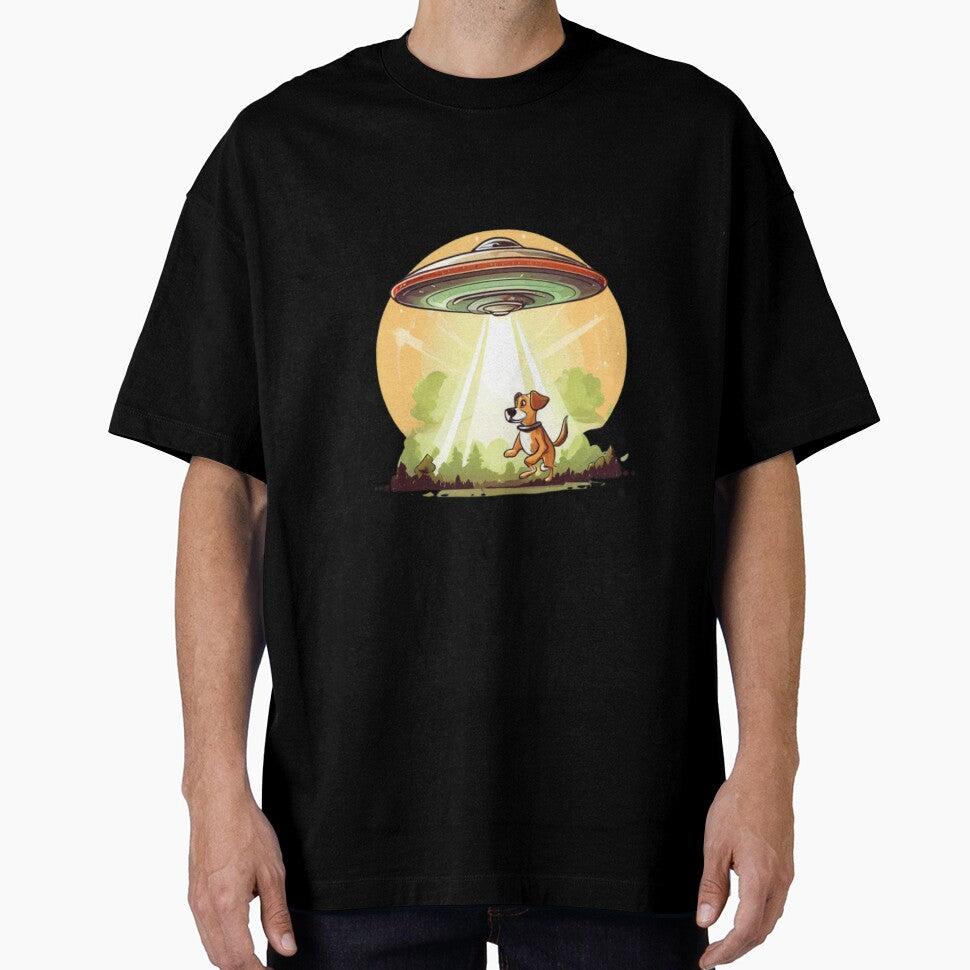 UFO abducting a Dog by Planetporridge T-Shirts, Hoodie, Sweatshirt | BlankRebels.com (Image 1)