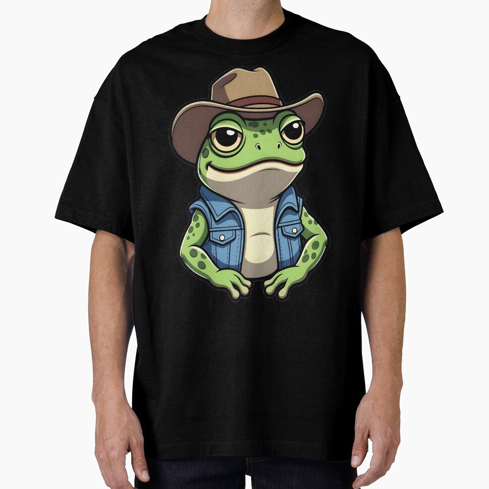 Cowboy Frog in Denim Vest by Clauxel T-Shirts, Hoodie, Sweatshirt | BlankRebels.com (Image 1)