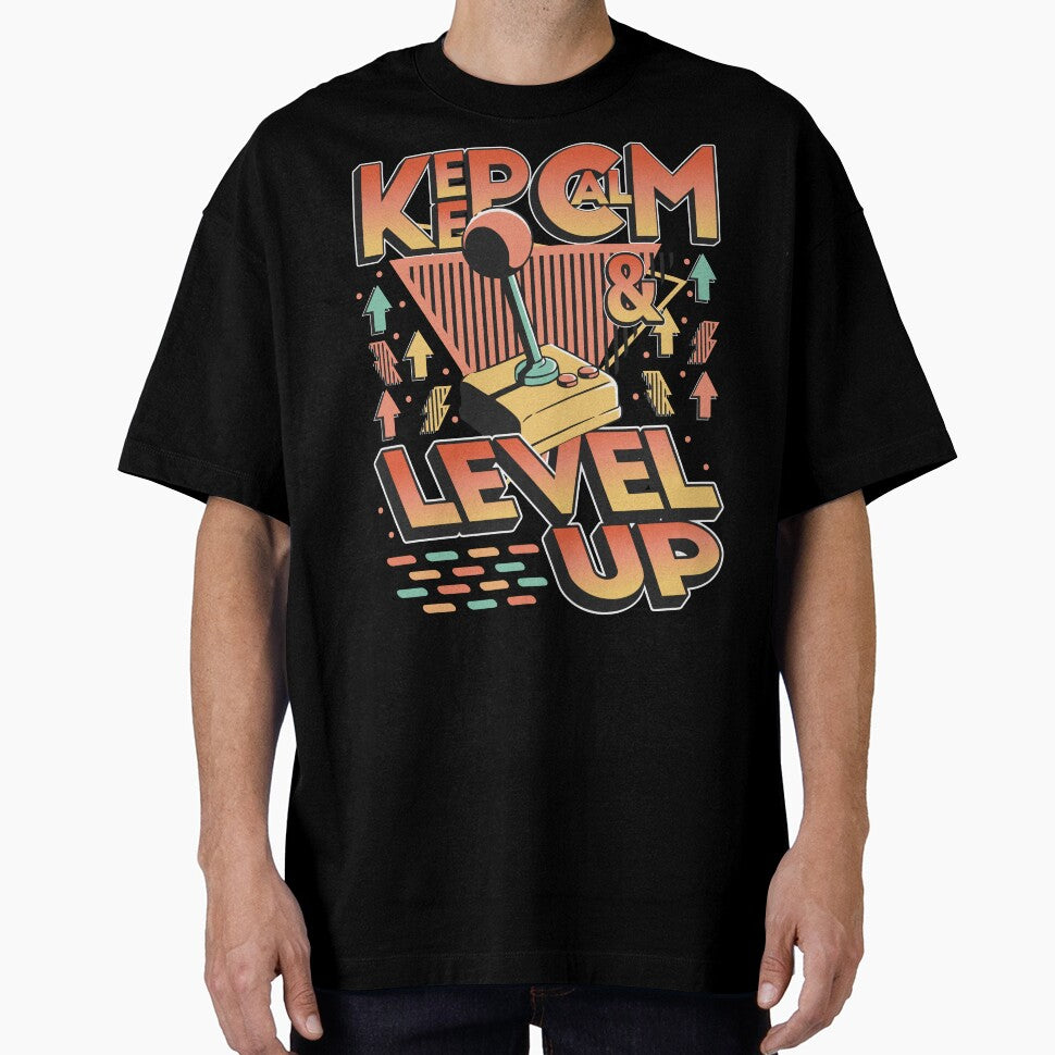 Keep Calm and Level Up - Color 2 by Bracketeer T-Shirts, Hoodie, Sweatshirt | BlankRebels.com (Image 1)