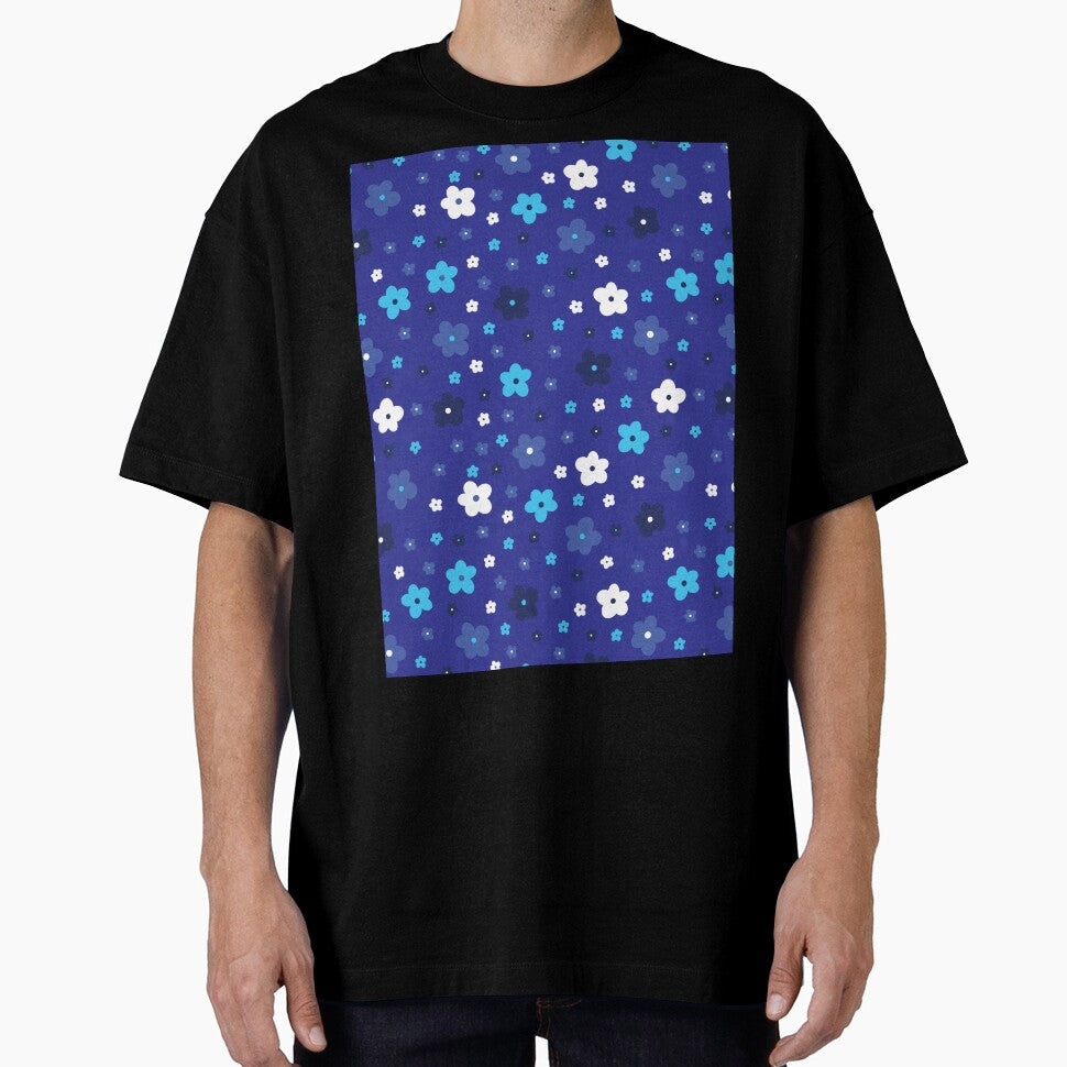 Y2K 2000S COCONUT GIRL AESTHETICS RETRO MINI MICRO TINY SMALL FLORAL FLOWERS BLUE TURQUOISE WHITE NAVY by... (Image 1)