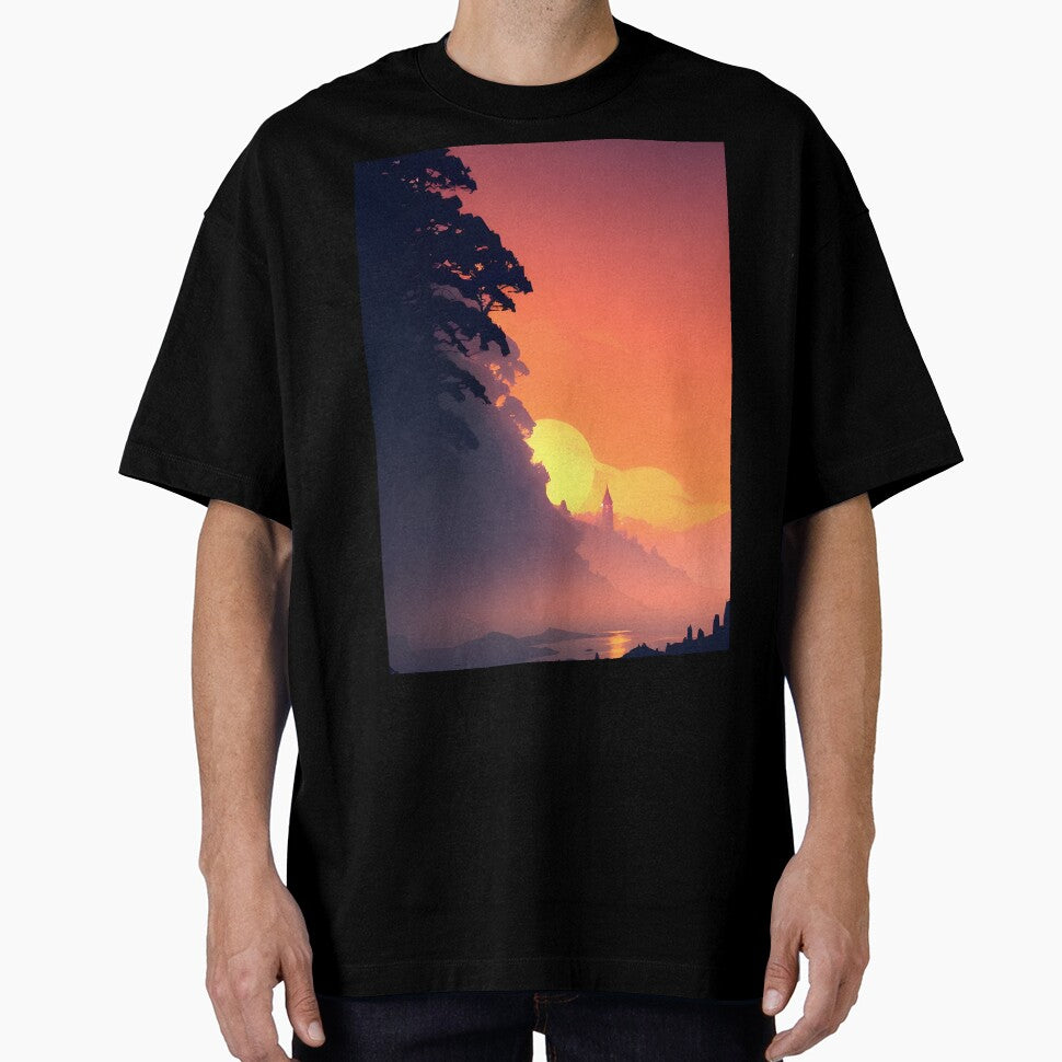 Enhance Your Home with Our Beautiful Collection of Minimalist Landscape River View Prints by supeart T-Shirts,... (Image 1)