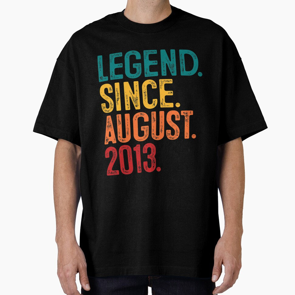 Legend Since August 2013 9th Birthday Gift 9 Years Old Boy by backearmuffs275 T-Shirts, Hoodie, Sweatshirt (Image 1)
