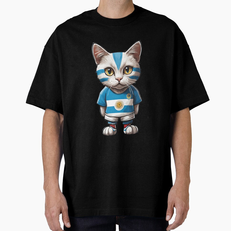 ARGENTINA Sports Team: a Cat wearing colours of Argentinian Flag D07 by PerfectDay2Play