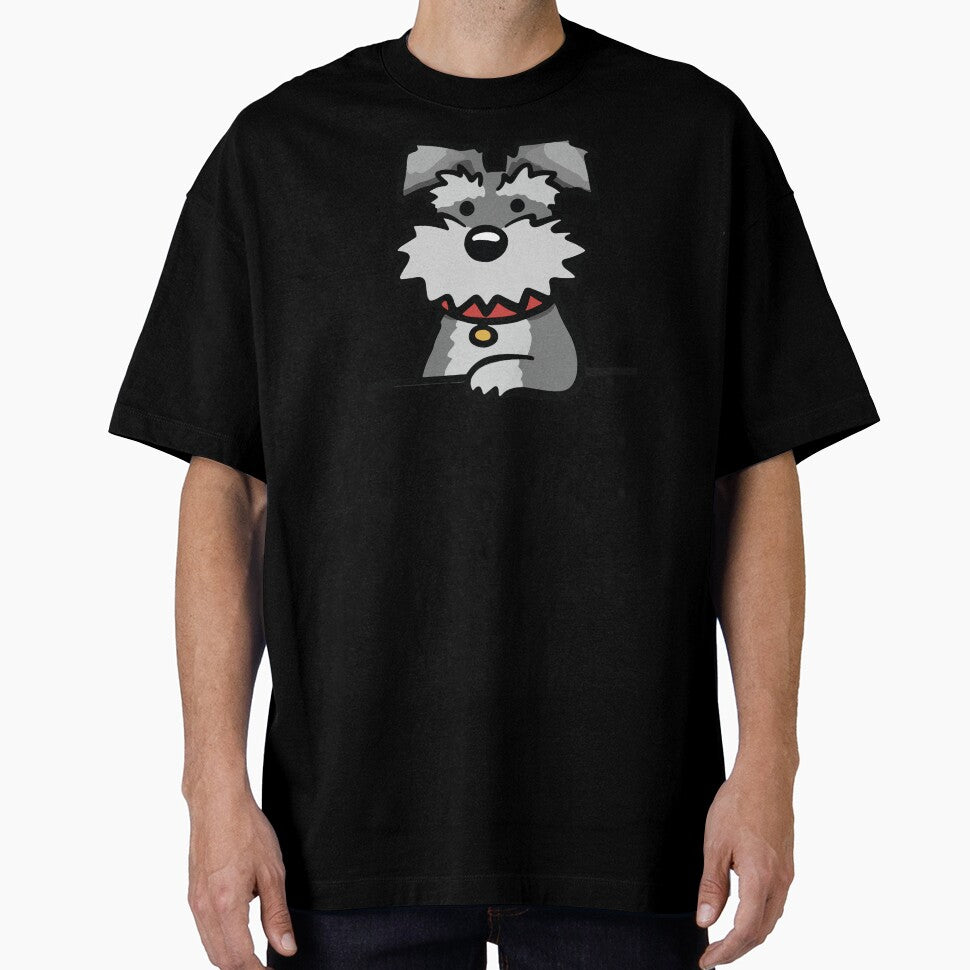 Cartoon Dog Schnauzer with Floppy Ears by Jenn Inashvili
