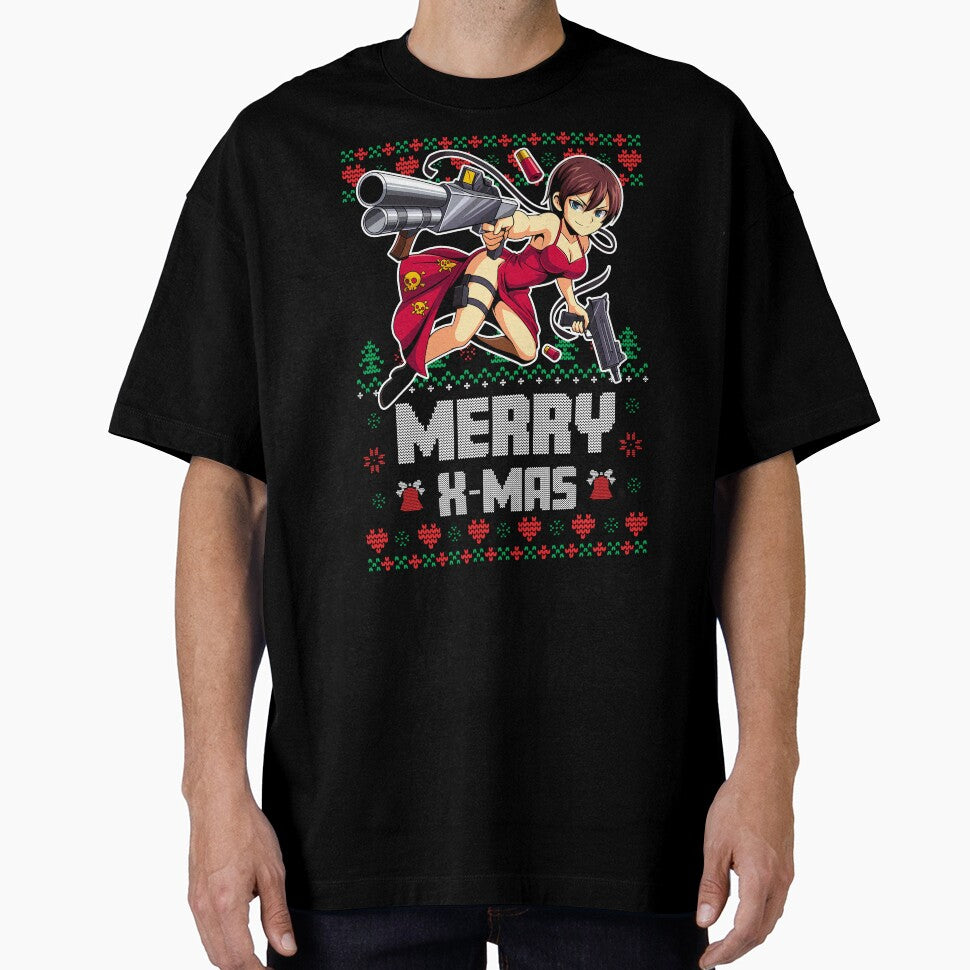 Christmas Resident Evil Ada Classic Retro Xmas Gaming Art by Back2Collage