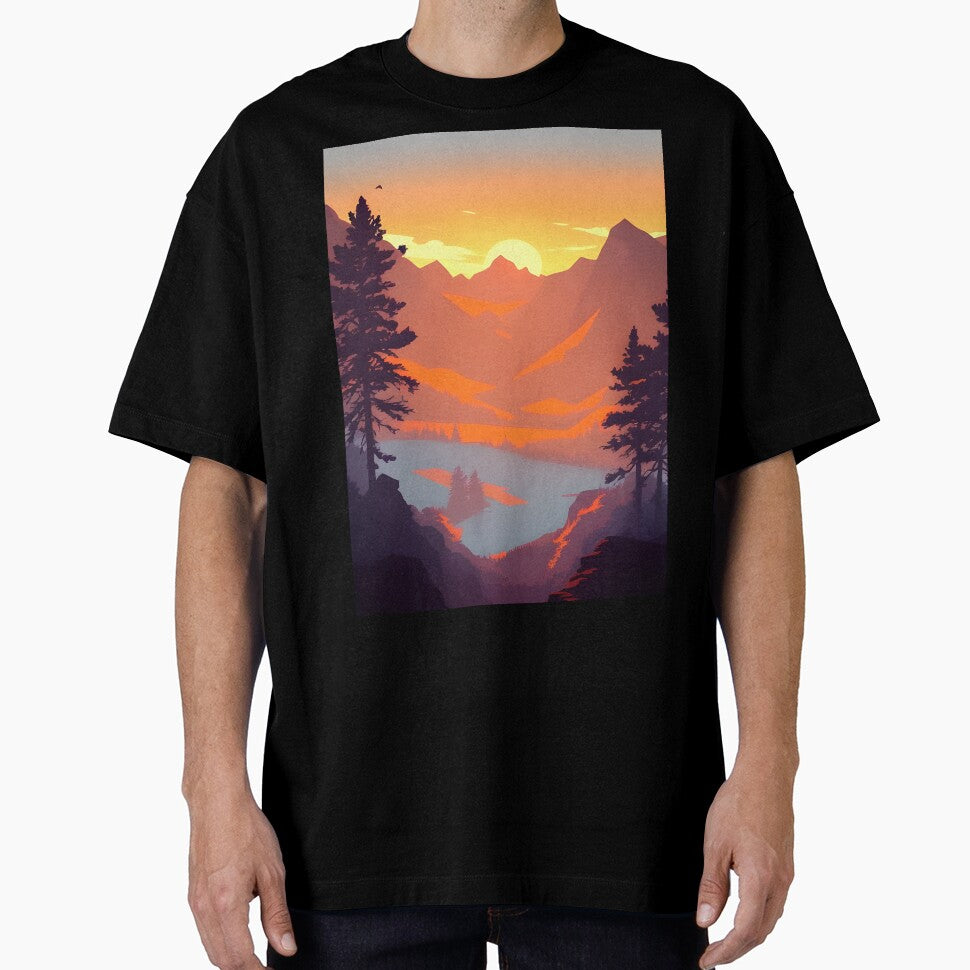 Shop Our High-quality Selection of Minimalist Landscape Mountain View Sunrise Prints by supeart