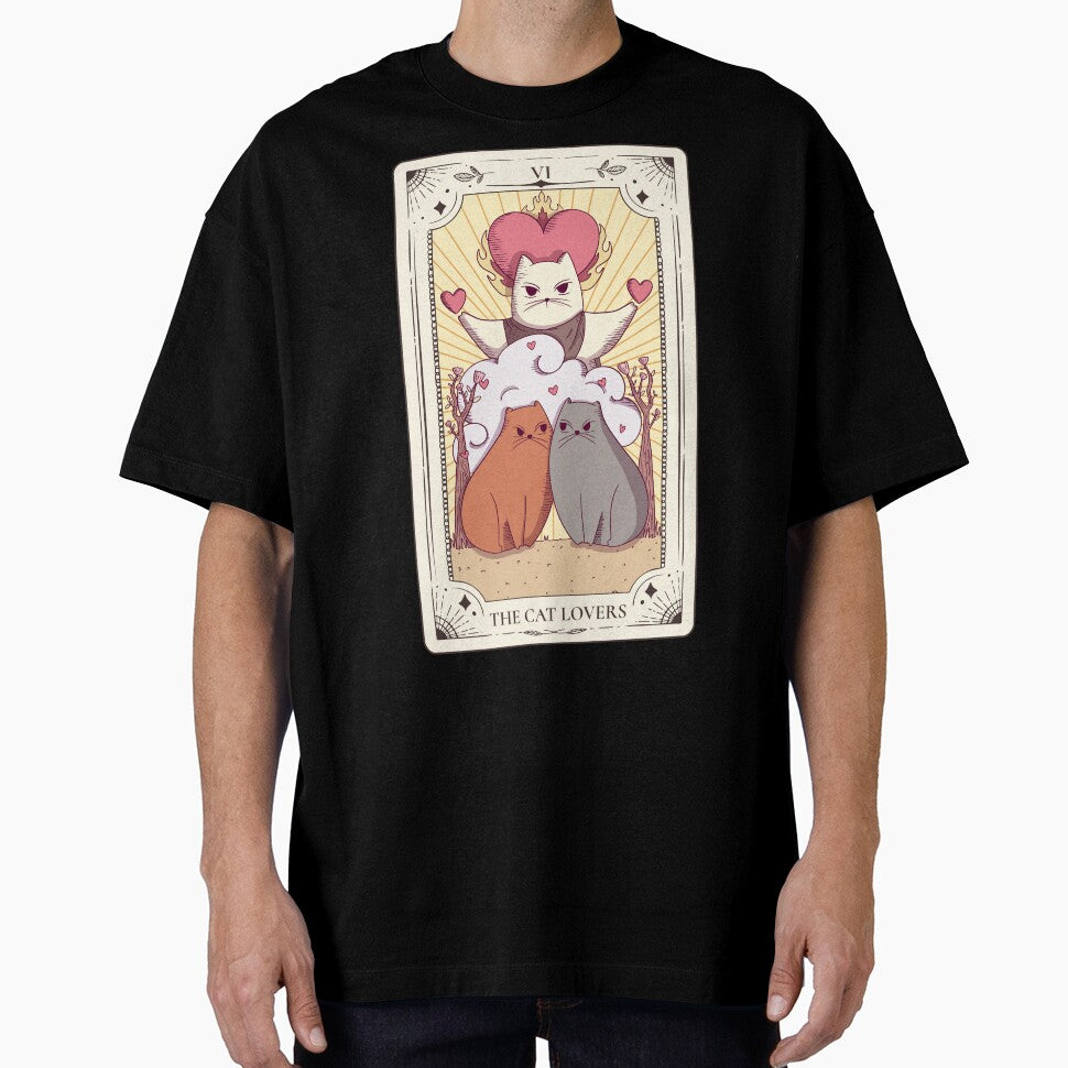 The Lovers Tarot Cat Lovers Tarot by DesignsStation8 T-Shirts, Hoodie, Sweatshirt | BlankRebels.com (Image 1)