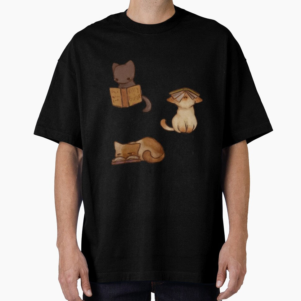 Reading cats by MasenRin T-Shirts, Hoodie, Sweatshirt | BlankRebels.com (Image 1)