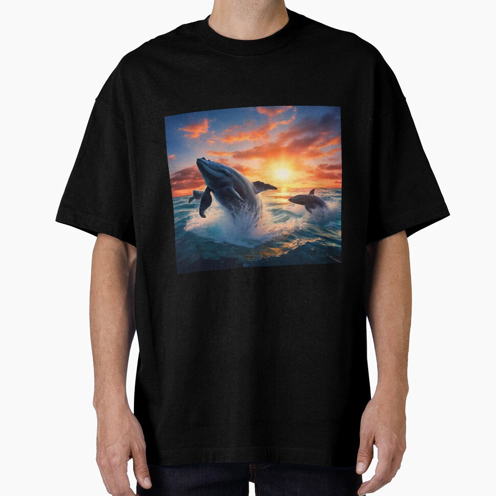 Whales, the mischievous players of the ocean by Collection de trésors T-Shirts, Hoodie, Sweatshirt (Image 1)