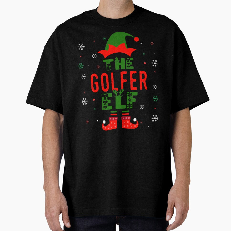 Family Christmas Matching Squad Outfit Elf Funny Golfer by artworkbyrihen T-Shirts, Hoodie, Sweatshirt (Image 1)