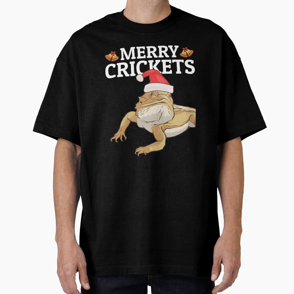 Funny Bearded Dragon Christmas Pun Merry Crickets by Team150Designz T-Shirts, Hoodie, Sweatshirt | BlankRebels.com (Image 1)