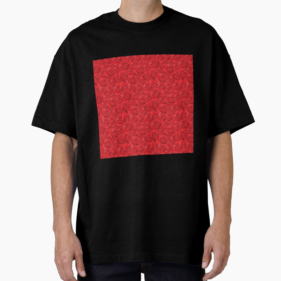 Roses on Red Pattern Posters and Art Prints by misinivaska T-Shirts, Hoodie, Sweatshirt | BlankRebels.com (Image 1)