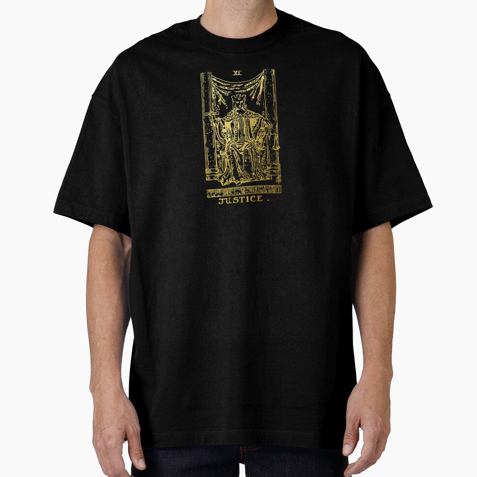 Tarot Card Justice Gold Deck by Michallandsberg T-Shirts, Hoodie, Sweatshirt | BlankRebels.com (Image 1)