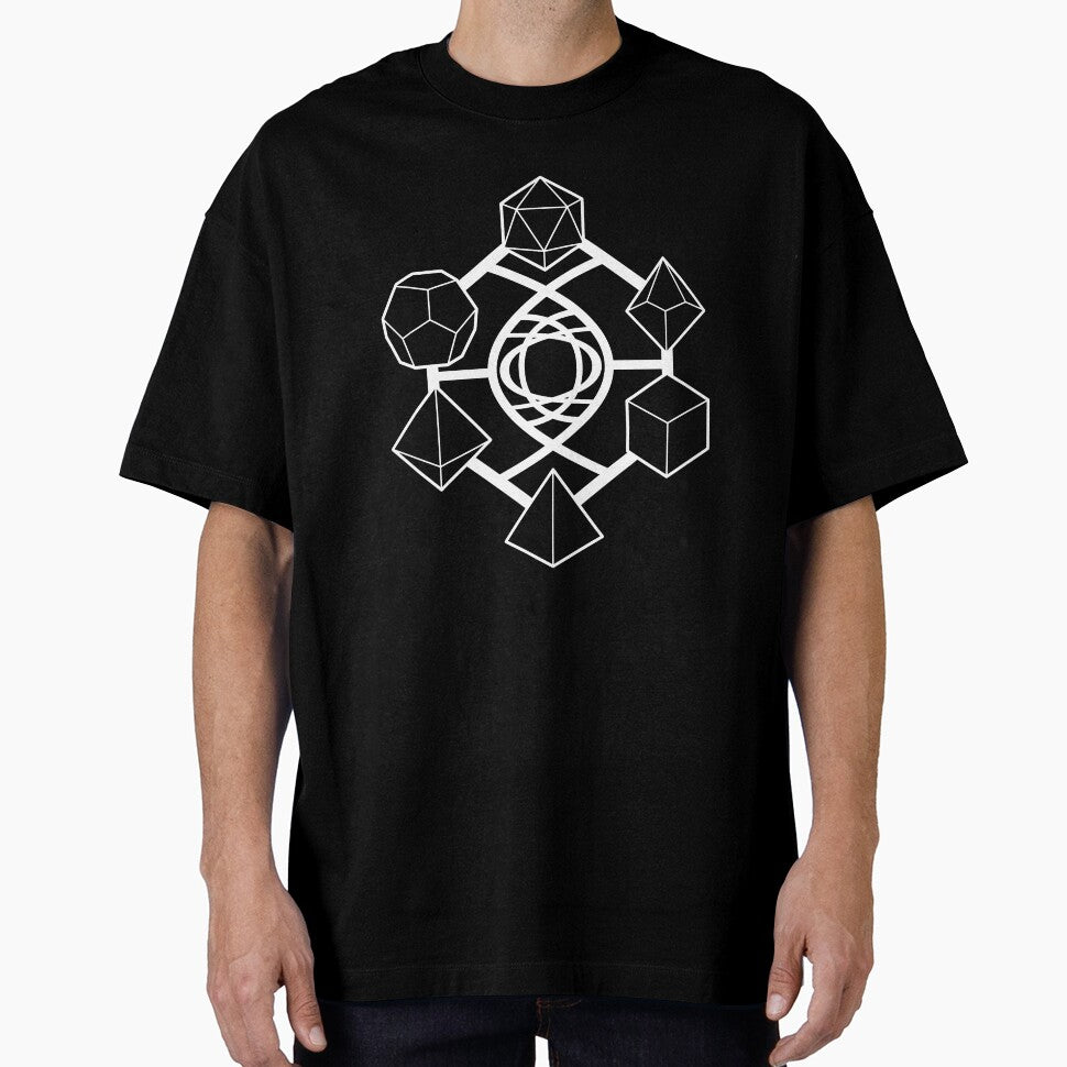 RPG Dice Design Sticker Shirt - Dark Background by NateFellhauer Hoodie, Sweatshirt | BlankRebels.com (Image 1)