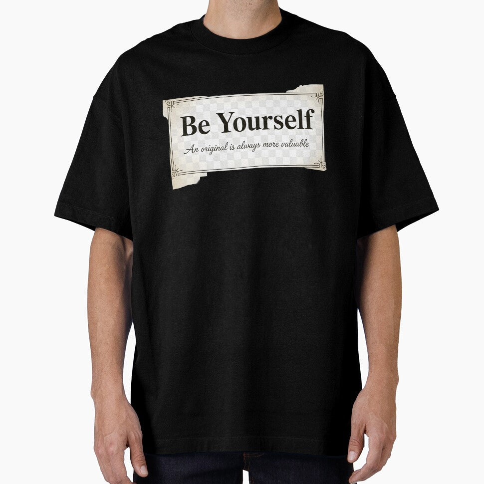 Be Yourself Vintage Label - Dark Academia Aesthetic Quote by ArtCrafter13 T-Shirts, Hoodie, Sweatshirt (Image 1)