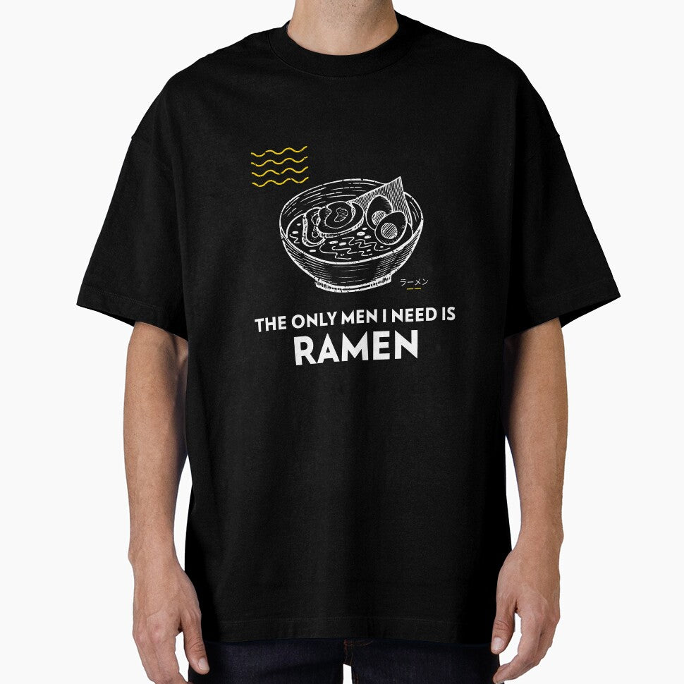 The Only Men I Need Is Ramen (Black) by punnyteesstore T-Shirts, Hoodie, Sweatshirt | BlankRebels.com (Image 1)