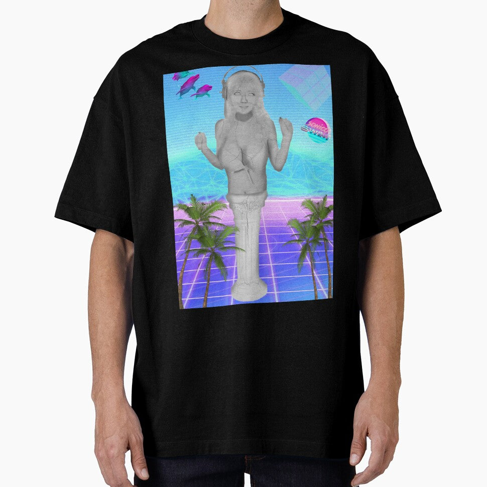 Super Sonico Statue vaporwave by Hoshishop T-Shirts, Hoodie, Sweatshirt | BlankRebels.com (Image 1)