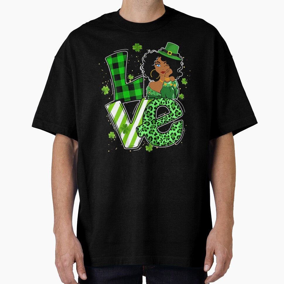 LOVE St Patricks Day African American Melanin Black Women by AdonisShop
