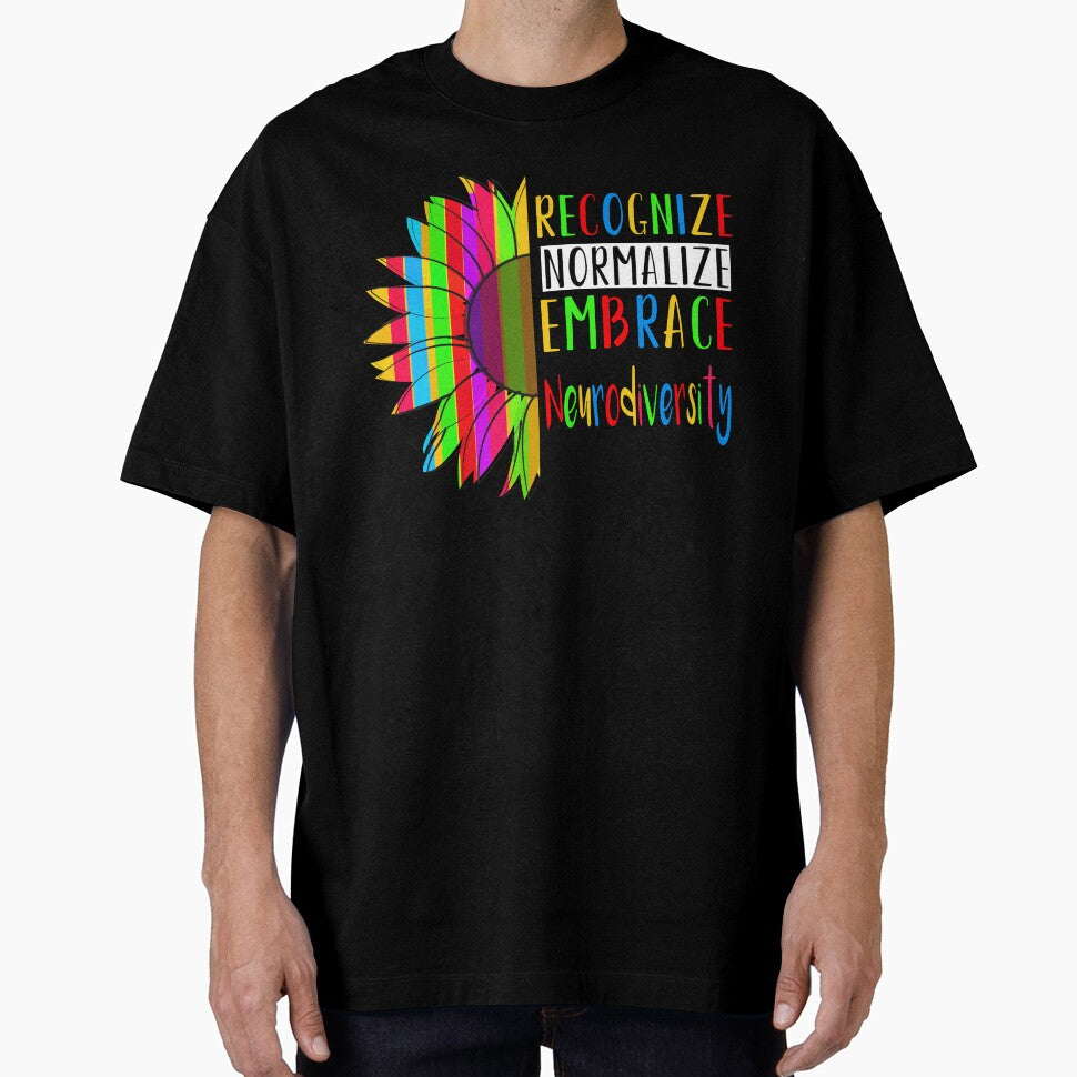 Recognize Normalize Embrace Neurodiversity Awareness by Color-Sparkle T-Shirts, Hoodie, Sweatshirt (Image 1)