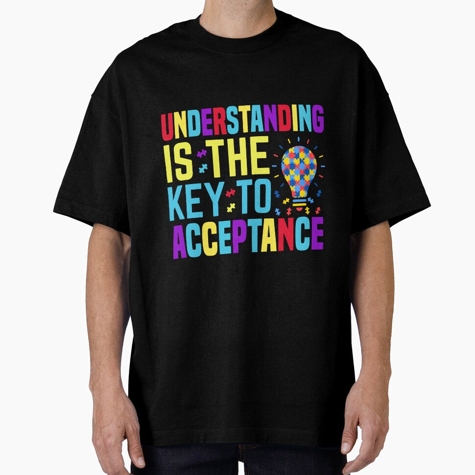 Understanding Is The Key To Acceptance - Autistic Gril Boy autism Awareness by Smix Pixels T-Shirts, Hoodie,... (Image 1)