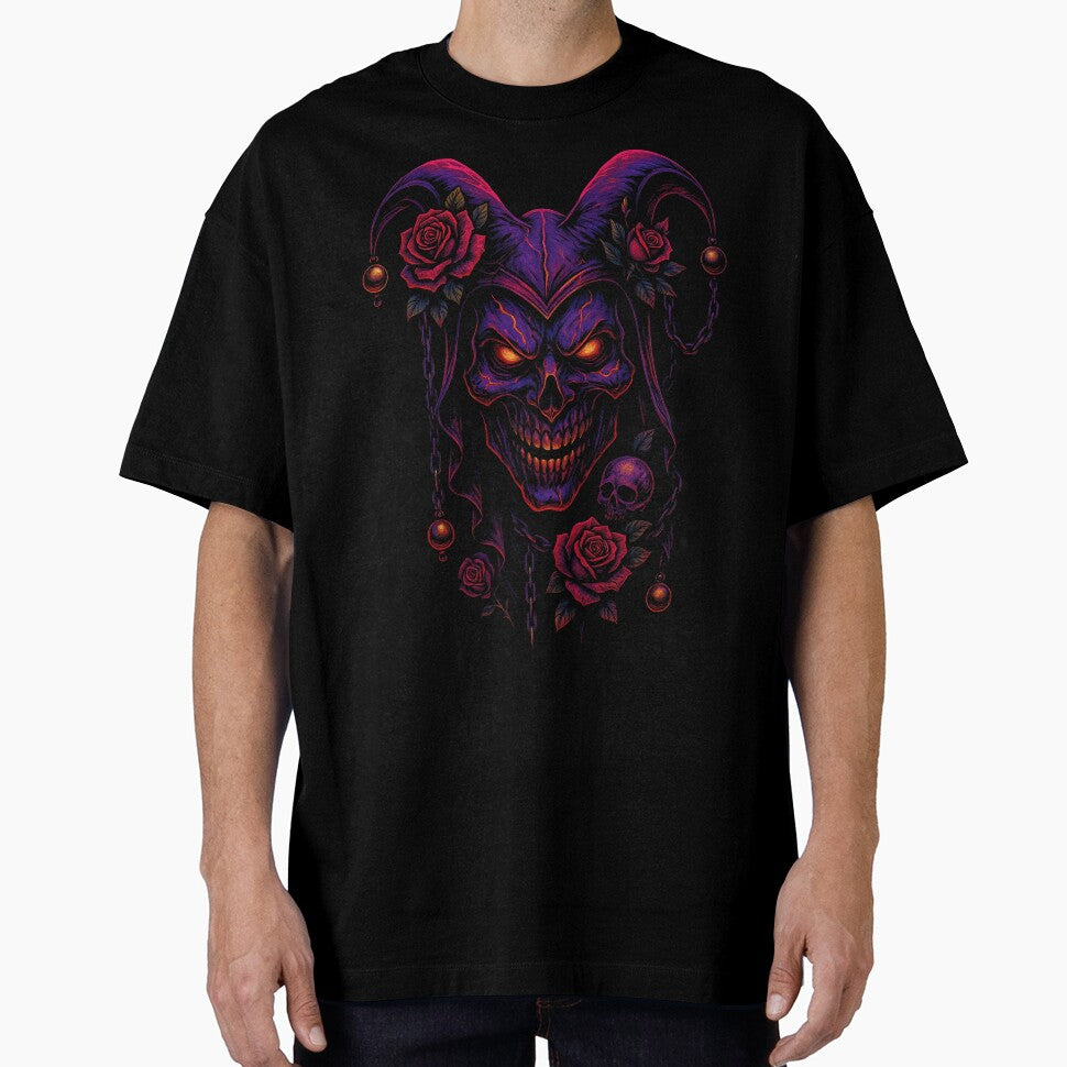 Infernal Carnival Demonic Jester Gothic Dark Colorful Design by DevilsGarden T-Shirts, Hoodie, Sweatshirt (Image 1)