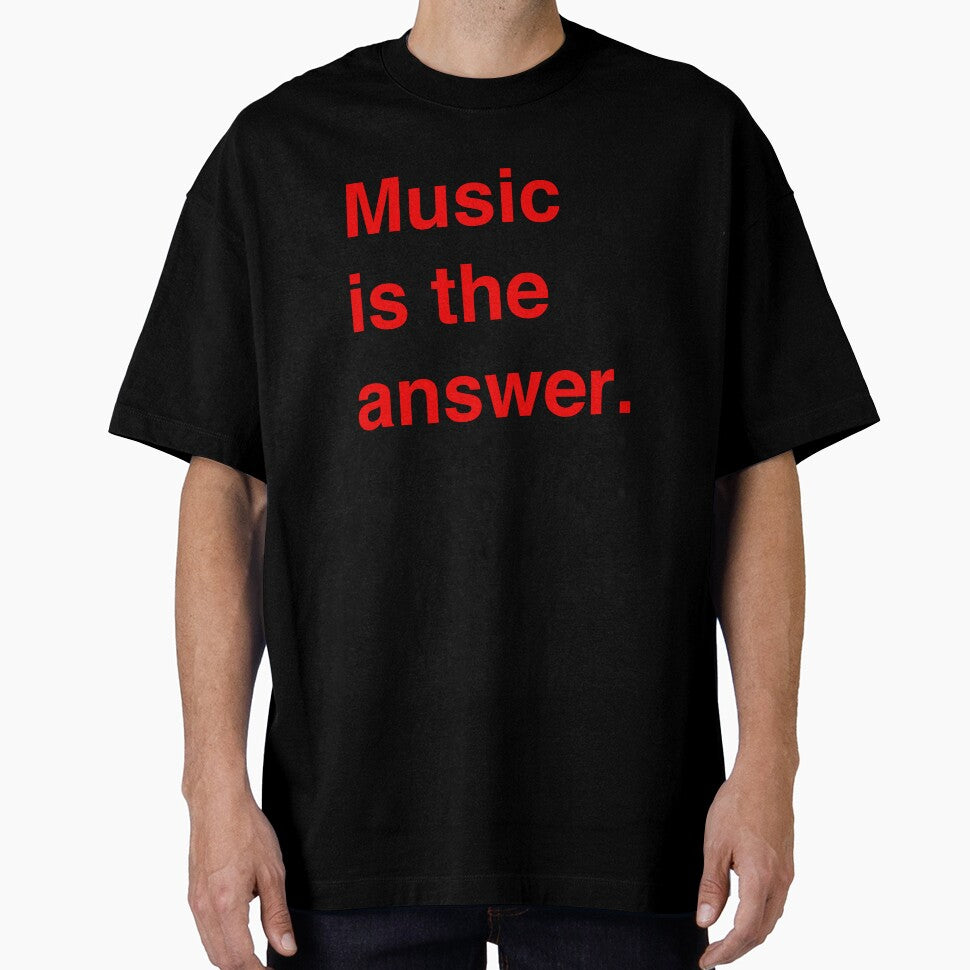 Music is the answer | red text by winterwinter T-Shirts, Hoodie, Sweatshirt | BlankRebels.com (Image 1)