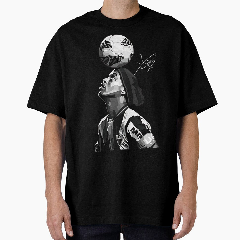 Ronaldinho - black white by MAX MILLER T-Shirts, Hoodie, Sweatshirt | BlankRebels.com (Image 1)