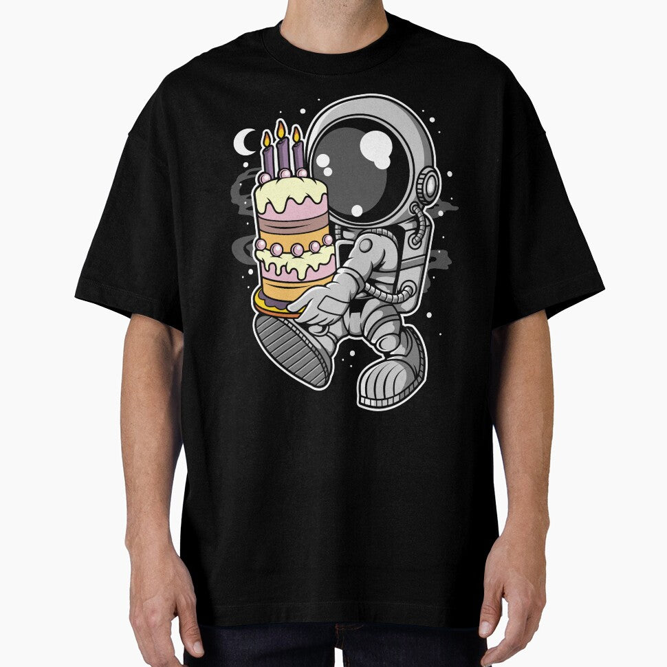 Astronaut Birthday Cake - Funny Outer Space Lovers by Desteroids T-Shirts, Hoodie, Sweatshirt | BlankRebels.com (Image 1)