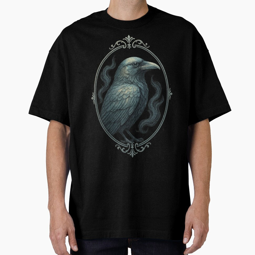 Ornate Gothic Raven Portrait with Antique Frame by Mouraludia T-Shirts, Hoodie, Sweatshirt | BlankRebels.com (Image 1)