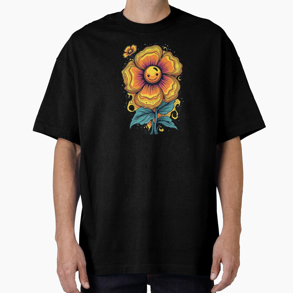 Retro Smiley Flower by VibeTCreations T-Shirts, Hoodie, Sweatshirt | BlankRebels.com (Image 1)